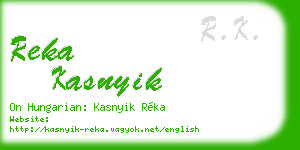 reka kasnyik business card